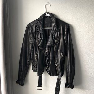 Free People vegan leather jacket